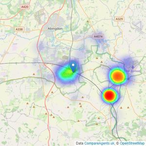 James Gesner Estate Agents - Didcot listings heatmap