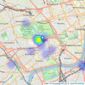 James Vaughan Properties Ltd - Knightsbridge listings heatmap