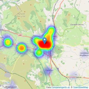 James.Dean - Abergavenny listings heatmap