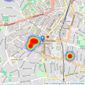 Jameson & Partners Ltd - Altrincham listings heatmap