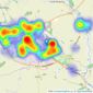 Jamie Warner Estate Agents - Haverhill listings heatmap