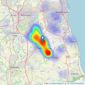 Janine Hegarty Bell Estate Agents - Houghon Le Spring listings heatmap