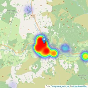 JBM Estate Agents Limited - Peebles listings heatmap