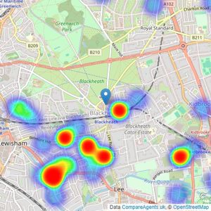 jdm - Blackheath listings heatmap