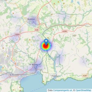 Jefferys - Lostwithiel listings heatmap