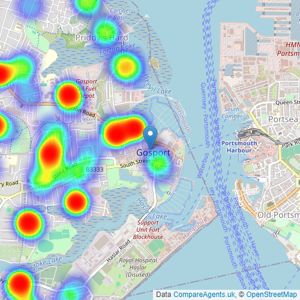 Jeffries & Dibbens Estate and Lettings Agents - Gosport listings heatmap