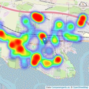 Jeffries & Dibbens Estate and Lettings Agents - Portchester listings heatmap