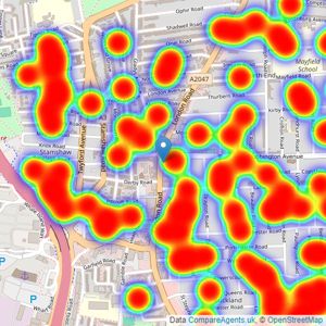 Jeffries & Dibbens Estate and Lettings Agents - Portsmouth listings heatmap