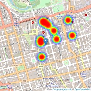 Jeremy James - London listings heatmap