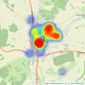 Jeremy McGinn & Co - Alcester listings heatmap