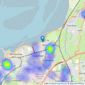 Jessops Estate Agents - Morecambe listings heatmap