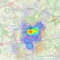 Jigsaw Estates - Camberley listings heatmap