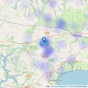 JJ Morris - Narberth listings heatmap