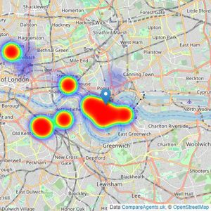 JLL - City and East London New Homes listings heatmap