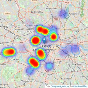 JLL - London Residential Developments listings heatmap