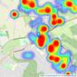 JNP - Hazlemere listings heatmap