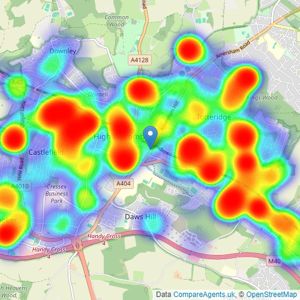 JNP - High Wycombe listings heatmap