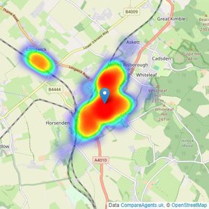 JNP - Princes Risborough listings heatmap