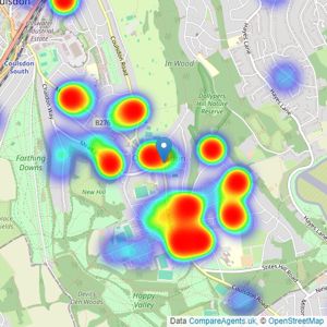 John Brown Mark Youll - Old Coulsdon listings heatmap