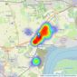 John Cottis & Co - Stanford-Le-Hope listings heatmap