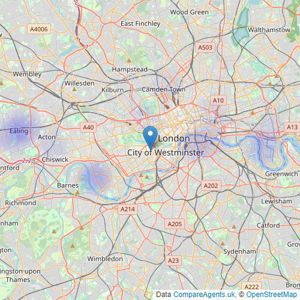 John D Wood & Co. New Homes - London listings heatmap