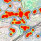 John D Wood & Co. Sales - Battersea listings heatmap