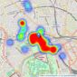 John D Wood & Co. Sales - Primrose Hill listings heatmap