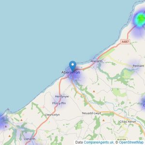 John Francis - Aberaeron listings heatmap