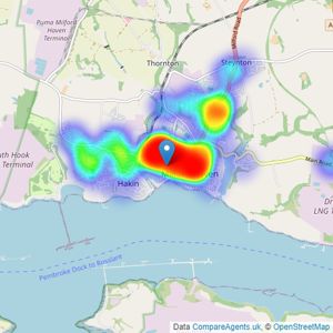 John Francis - Milford Haven listings heatmap