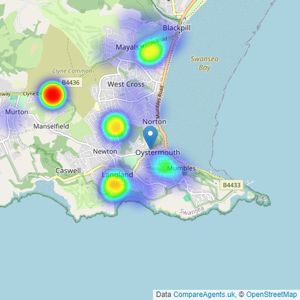 John Francis - Mumbles listings heatmap