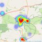 John Francis - Narberth listings heatmap