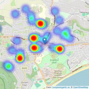 John Francis - Sketty listings heatmap