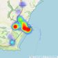 John Francis - Tenby listings heatmap