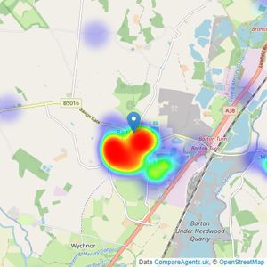 John German - Barton Under Needwood listings heatmap