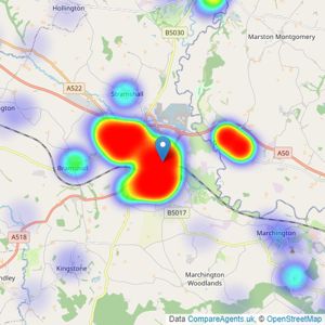 John German - Uttoxeter listings heatmap