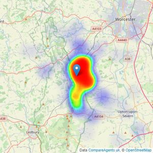 John Goodwin FRICS - Malvern listings heatmap