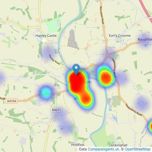 John Goodwin FRICS - Upton Upon Severn listings heatmap