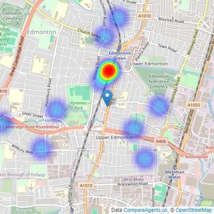 John Grants Estate Agents Ltd - London listings heatmap