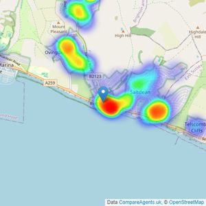 John Hilton & Co - Rottingdean listings heatmap