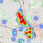 John Hoole Estate Agents - Brighton listings heatmap