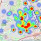 John Mellor Independent Estate Agents - Heaton Moor listings heatmap