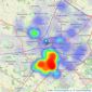 John Payne Estate Agents - Coventry listings heatmap