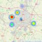 John Payne Estate Agents New Homes and Land - West Midlands listings heatmap