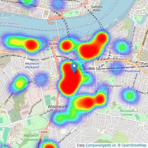 John Payne - Woolwich listings heatmap