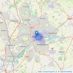 John Shepherd - Nottingham City listings heatmap