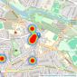 John Williams Land and Estates - Llandaff listings heatmap