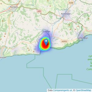 John Wood & Co - Seaton listings heatmap