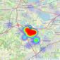 Johnson & jones Ltd - Chertsey listings heatmap