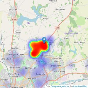 Jon & Co - Northampton listings heatmap