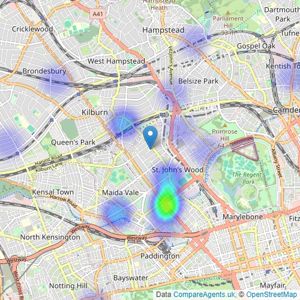 Jonathan Arron Residential - London listings heatmap